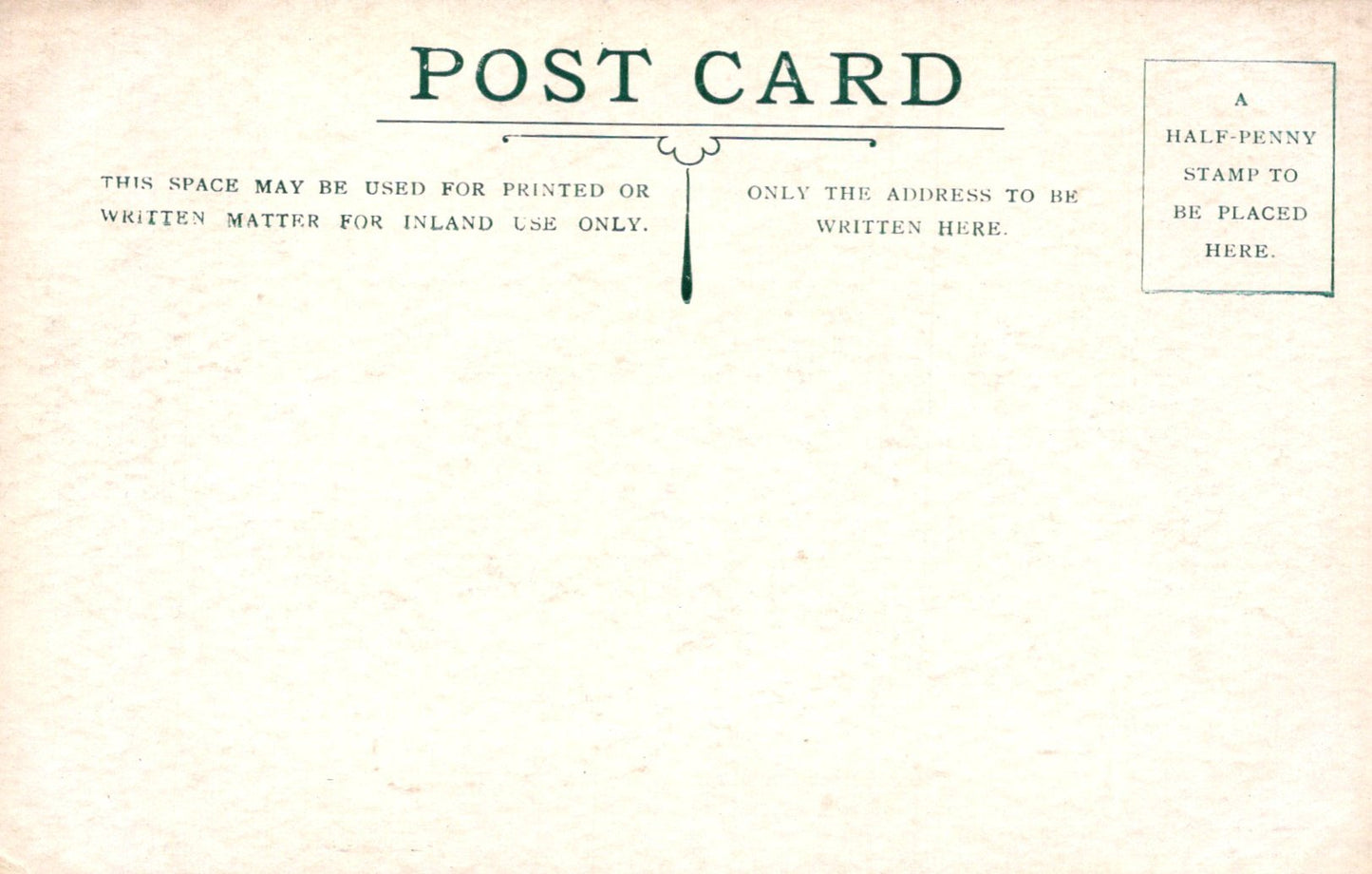 Vintage-style postcard with text and design elements on a beige background