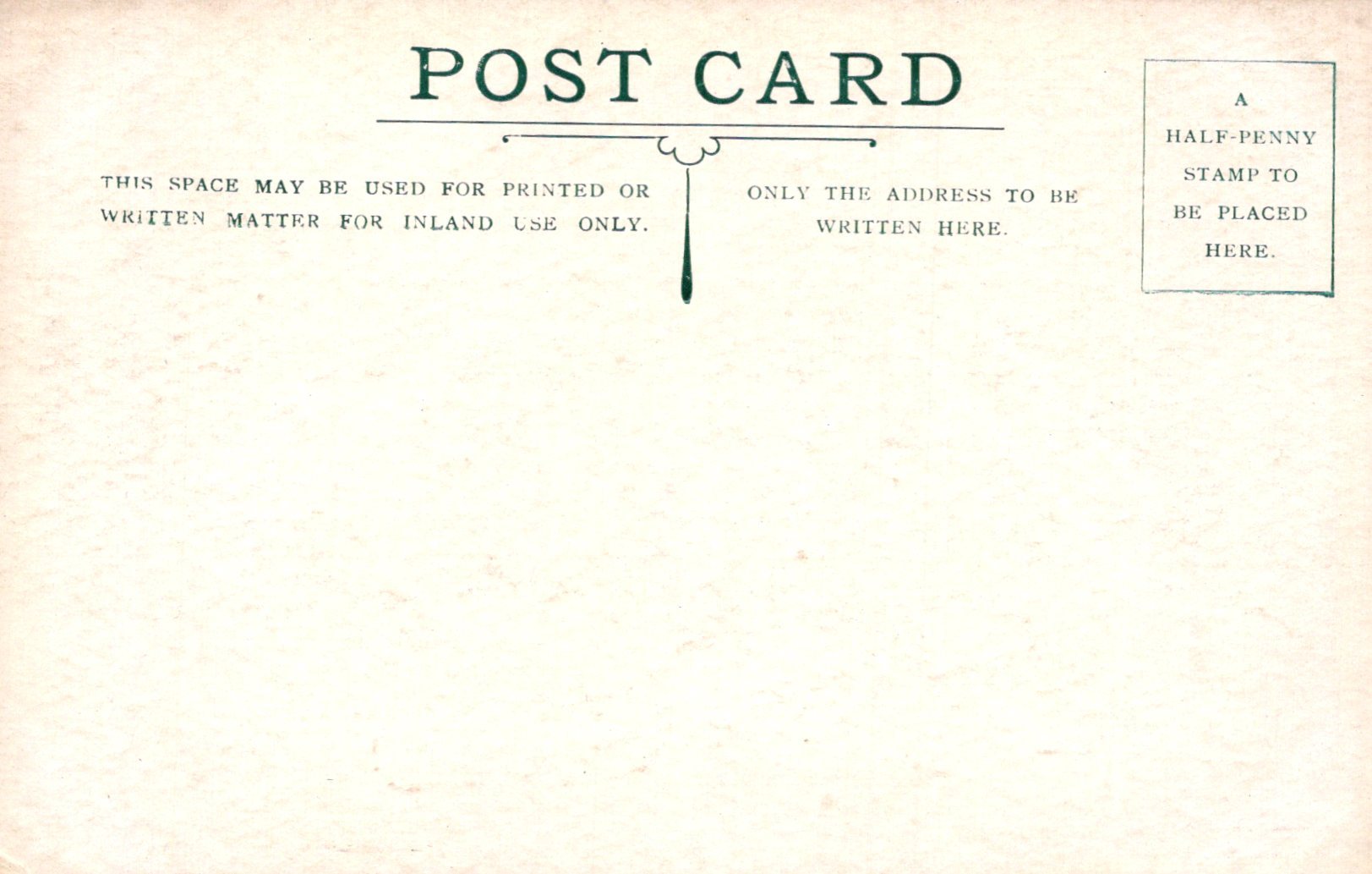 Vintage-style postcard with text and design elements on a beige background