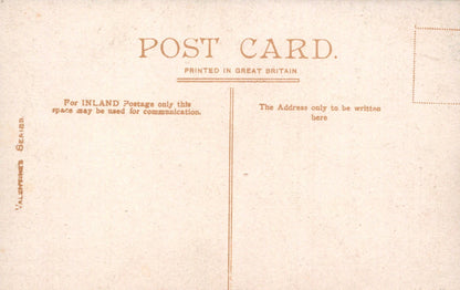 Vintage postcard with text printed in Great Britain