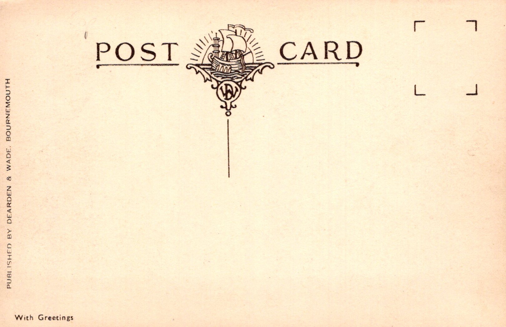 Vintage-style postcard with decorative design and text on a beige background