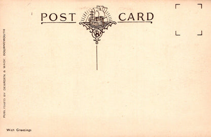 Vintage postcard with a decorative border and text
