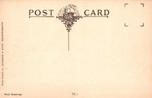Load image into Gallery viewer, Vintage postcard with ship illustration and text on a beige background
