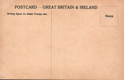 Vintage postcard from Great Britain & Ireland with writing space and stamp area.