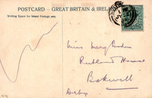 Load image into Gallery viewer, Vintage postcard from Great Britain &amp; Ireland with a stamp and handwritten text.
