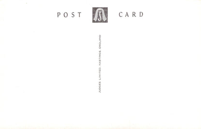 White postcard with 'POST CARD' text and a logo on a white background