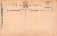 Load image into Gallery viewer, Back of a vintage postcard with branding and text

