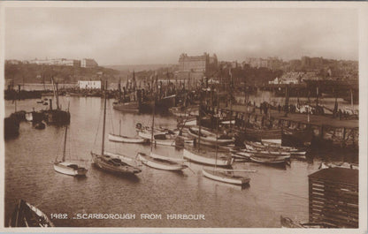 Yorkshire Postcard - Scarborough From Harbour   XT335