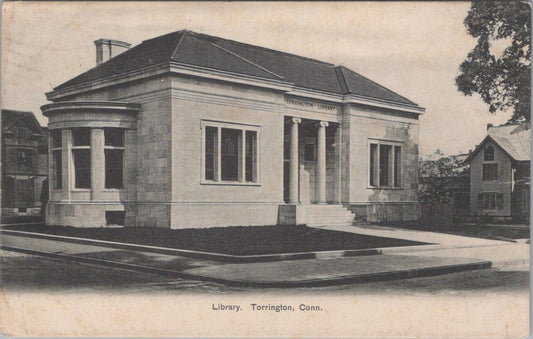 America Postcard - Library, Torrington, Connecticut   XT337