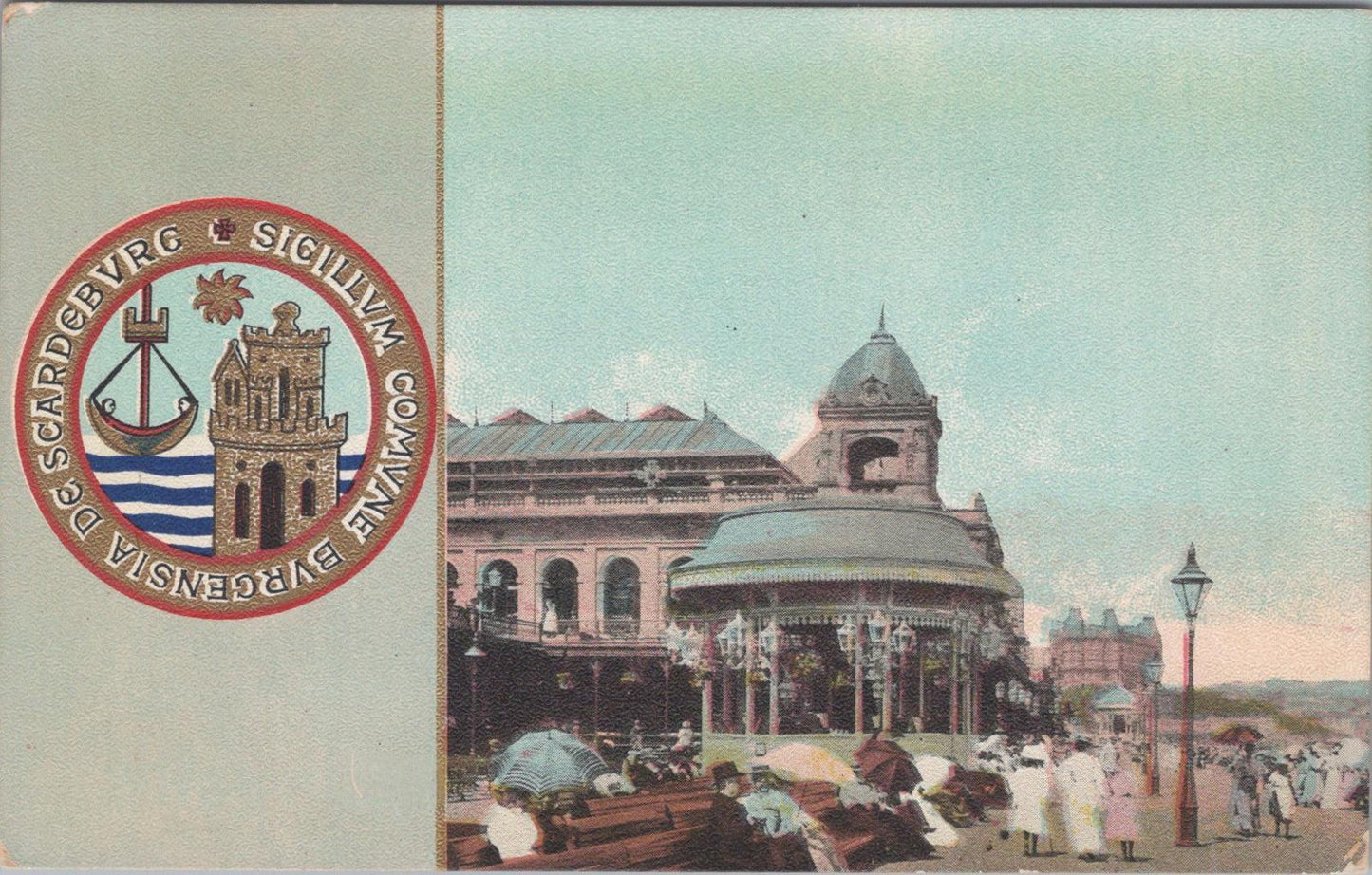 Yorkshire Postcard - Scarborough, The Spa Promenade and Bandstand  XT943