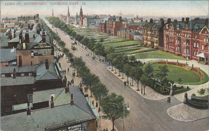Lancashire Postcard - Lord Street, Southport, Looking East    XT946