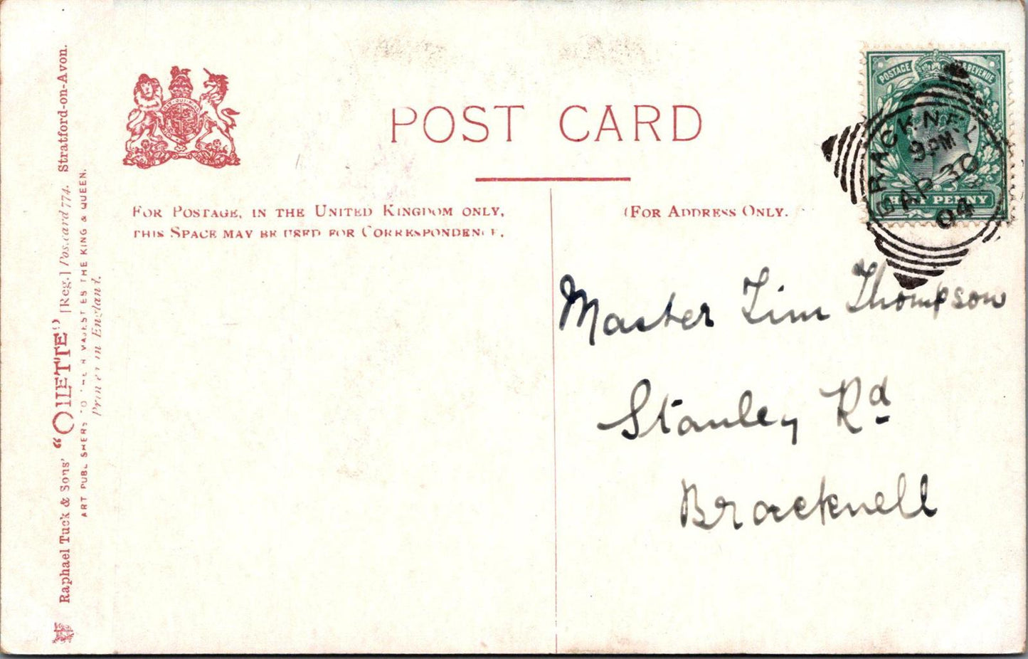 Warwickshire Postcard - Shakespeare's Birthplace, Stratford-on-Avon  XT952