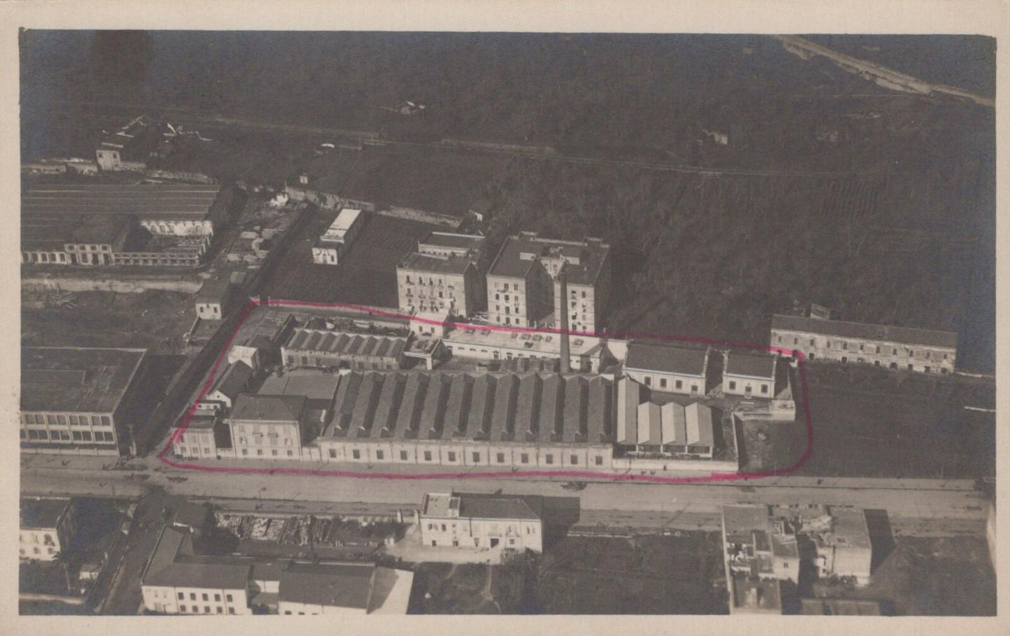 Unknown Location Postcard: Aerial View of a Factory. Possibly European XT2156