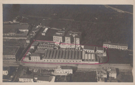 Unknown Location Postcard: Aerial View of a Factory. Possibly European XT2156