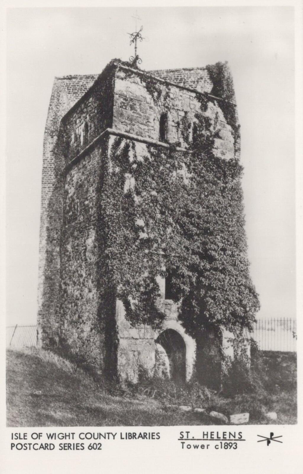 Isle of Wight Postcard: St. Helens Old Church Tower c1893 (Repro) XT2181