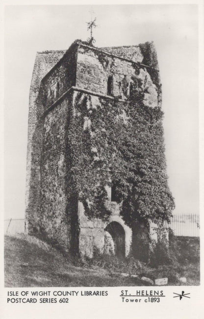Isle of Wight Postcard: St. Helens Old Church Tower c1893 (Repro) XT2181