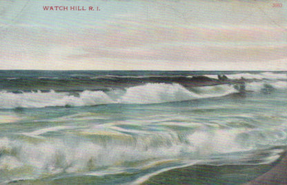 America Postcard - Watch, Hill, Rhode Island, Surf and Waves XT1242