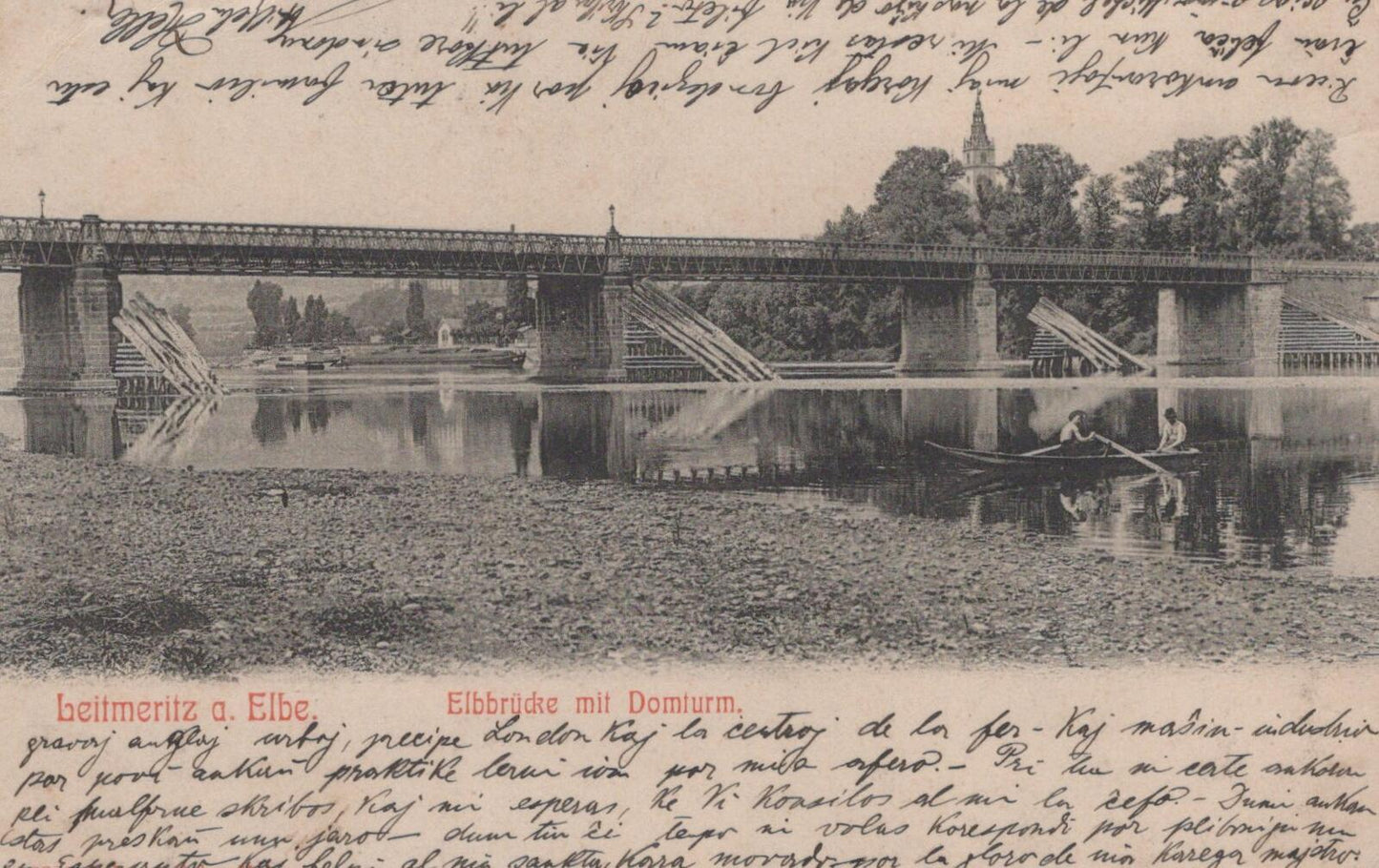 Czech Republic Postcard: Leitmeritz a. Elbe Elbbrücke mit Domturm  XT2143