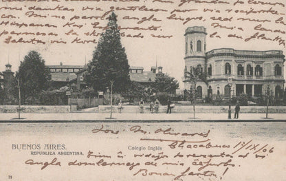 Argentina Postcard: Buenos Aires Colegio Inglés School Street Scene XT2144