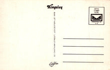 Load image into Gallery viewer, Back of a Kingsley postcard with mailing instructions and address details.
