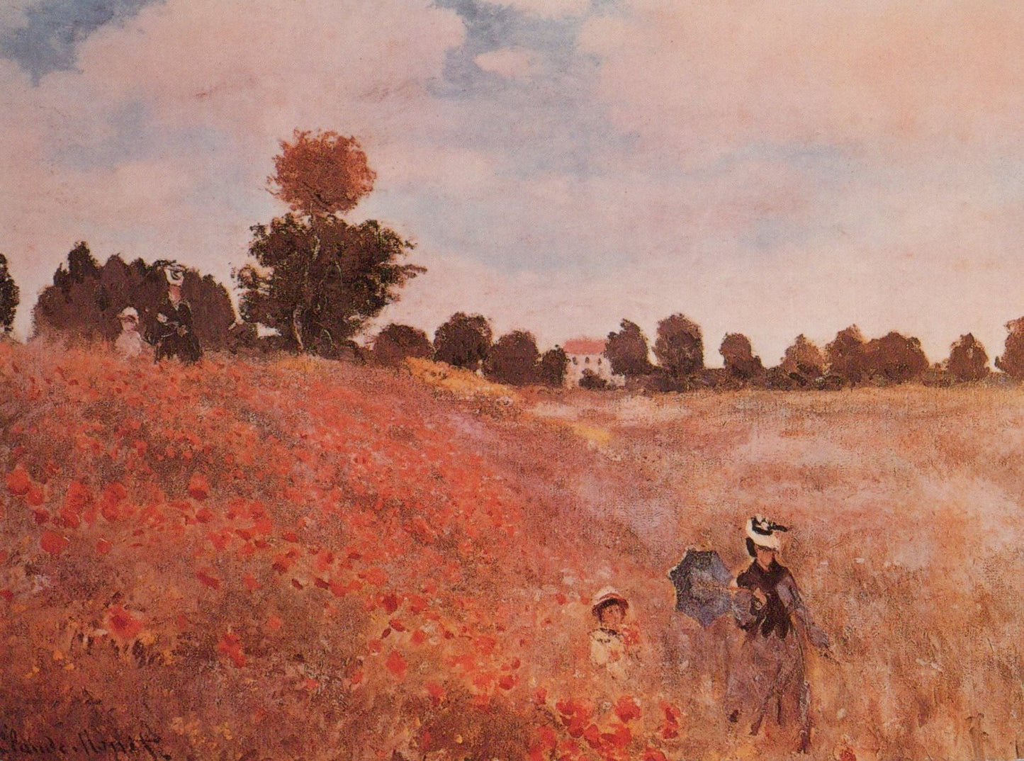 Art Postcard - The Poppy Field, Claude Monet  VT573
