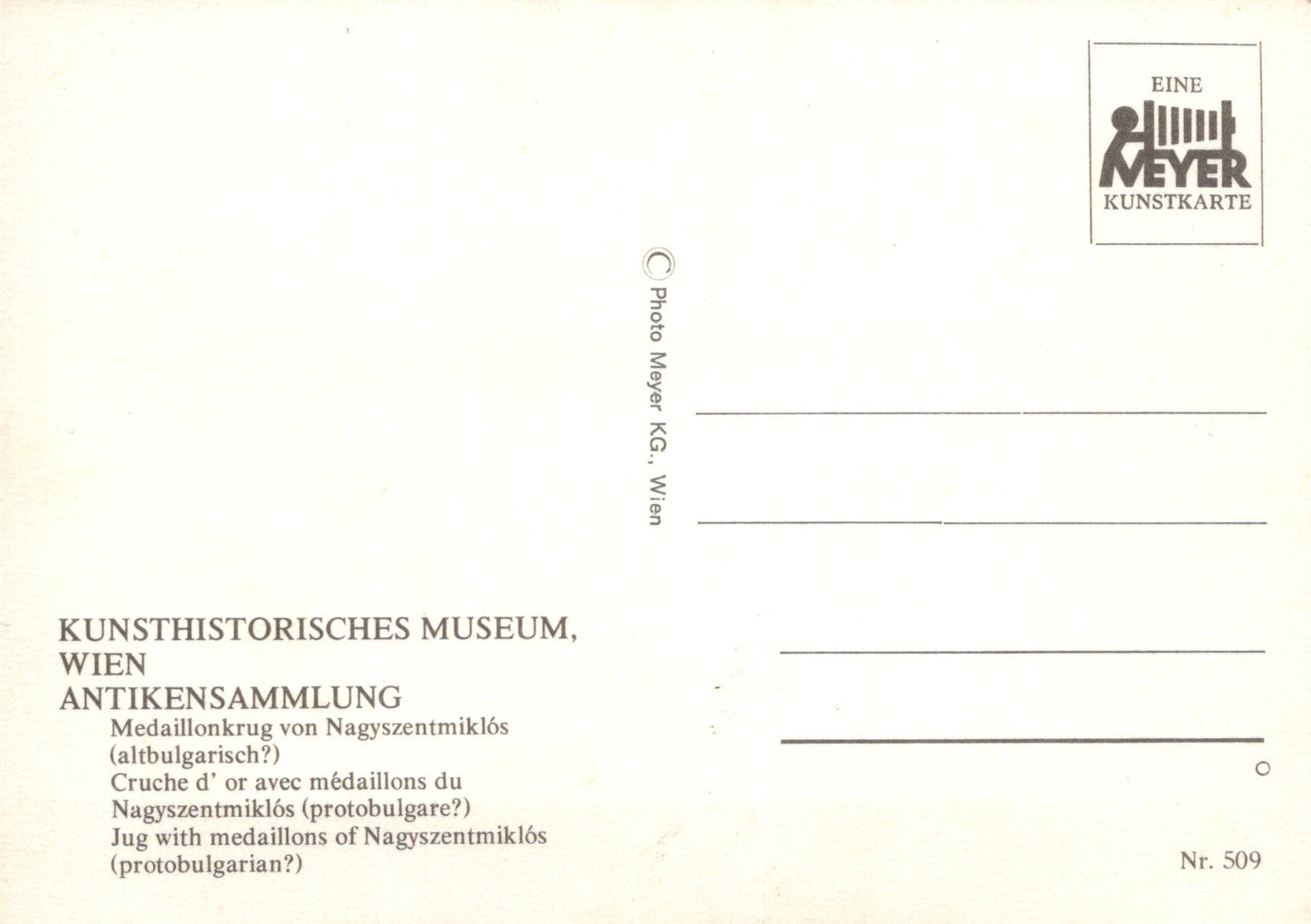 Museum Postcard - Jug With Medallions of Nagyszentmiklos VT581