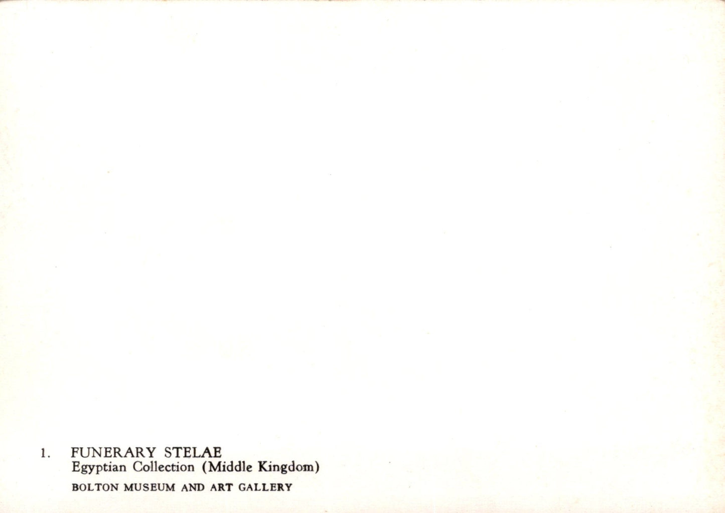 Museum Postcard - Funerary Stelae, Egyptian Collection VT582