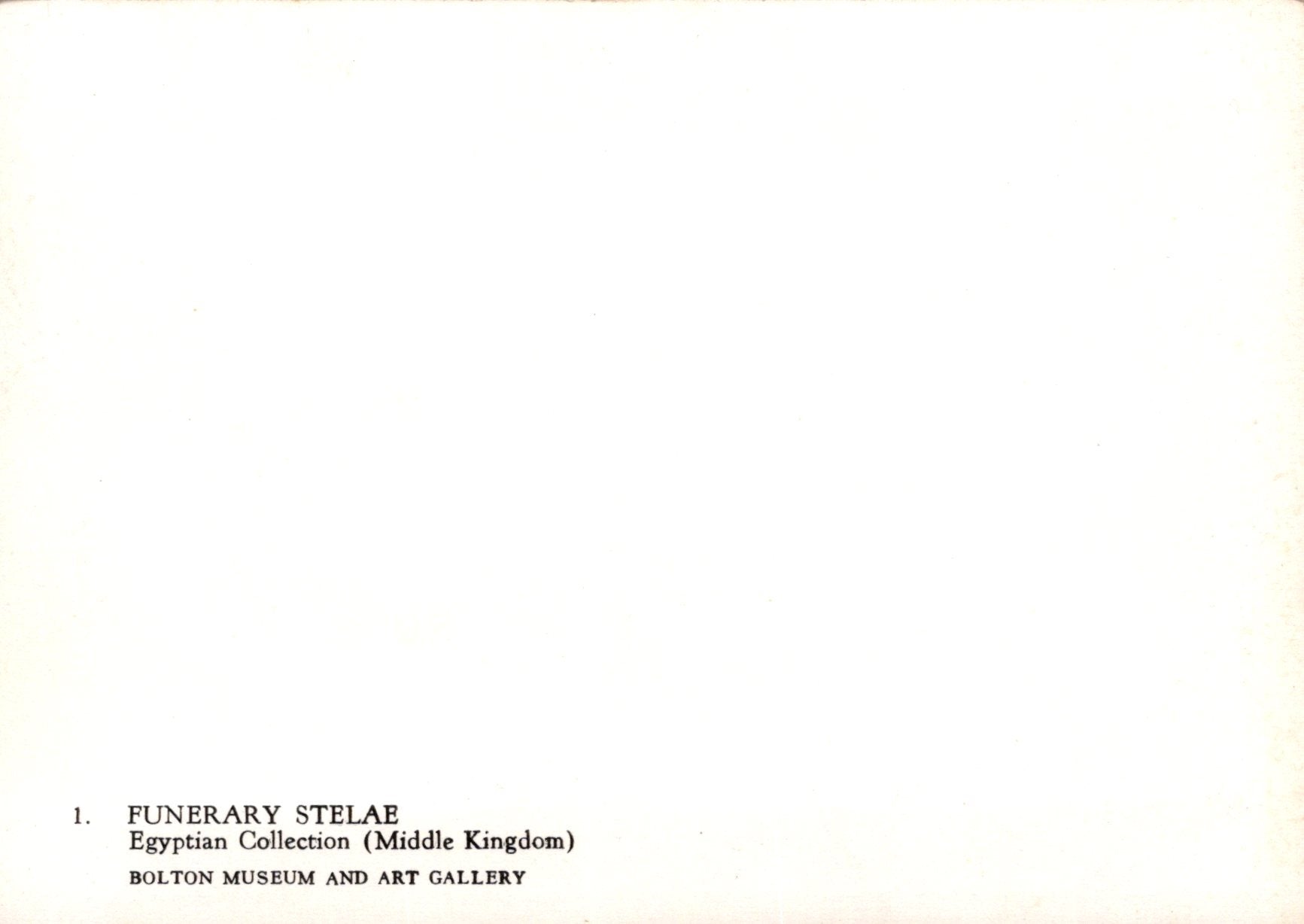 Museum Postcard - Funerary Stelae, Egyptian Collection VT582