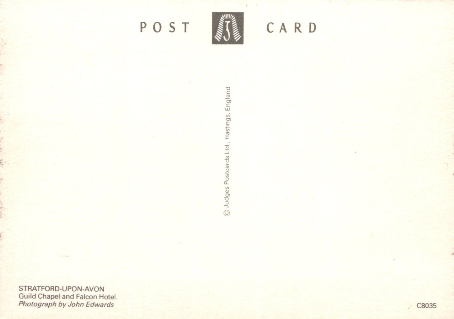 Warwickshire Postcard - Stratford-Upon-Avon Guild Chapel VT598