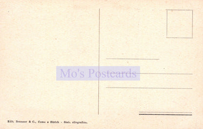 Back of a vintage postcard with 'Mo's Postcards' branding