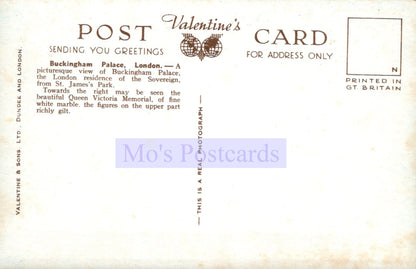 Vintage Valentine's postcard with text and a logo on a white background