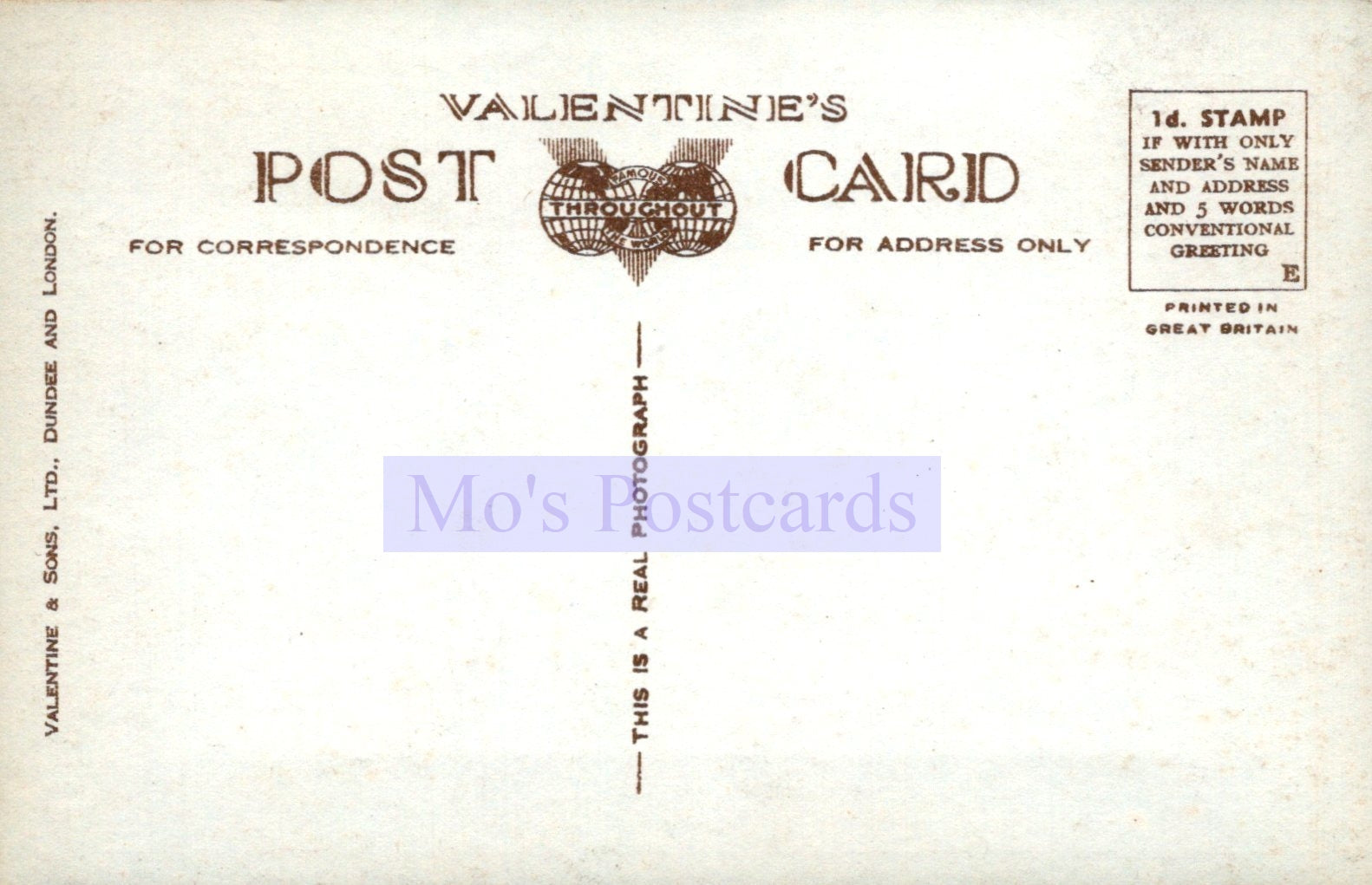 Vintage Valentine's postcard with text and a heart design on a beige background.