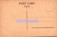 Load image into Gallery viewer, Back of a postcard from Egypt with &#39;Mo&#39;s Postcards&#39; branding.
