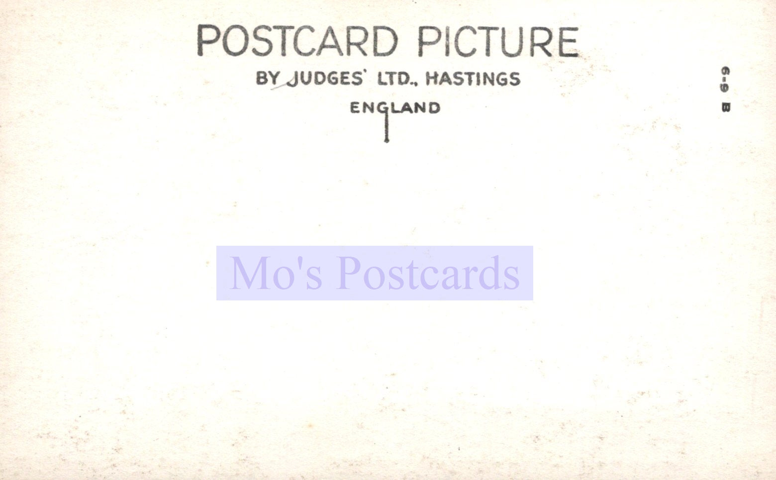 Vintage-style postcard with 'Mo's Postcards' branding on a textured background