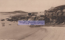 Load image into Gallery viewer, Vintage sepia-toned photograph of a coastal scene with buildings and boats.
