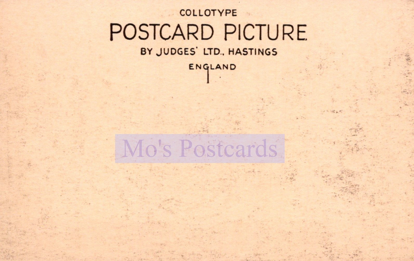 Vintage-style postcard with 'Collotype Postcard Picture' text and 'Mo's Postcards' branding.