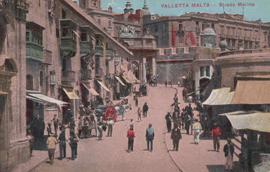 Malta Postcard - Valletta, Strada Marina  SW20272