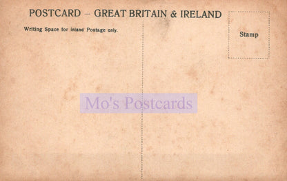 Vintage-style postcard from Great Britain & Ireland with 'Mo's Postcards' branding.