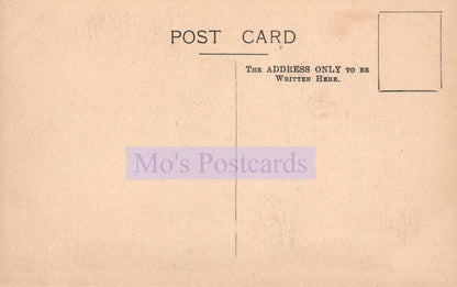 Vintage-style postcard with 'Mo's Postcards' branding on a beige background
