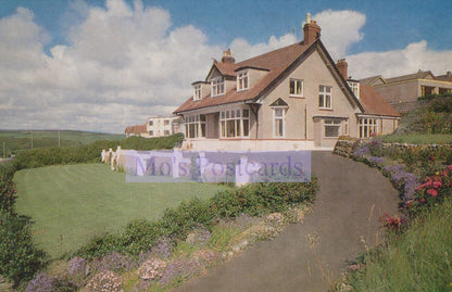 Stylized image of a house with a purple overlay and 'Moss Postcards' branding.