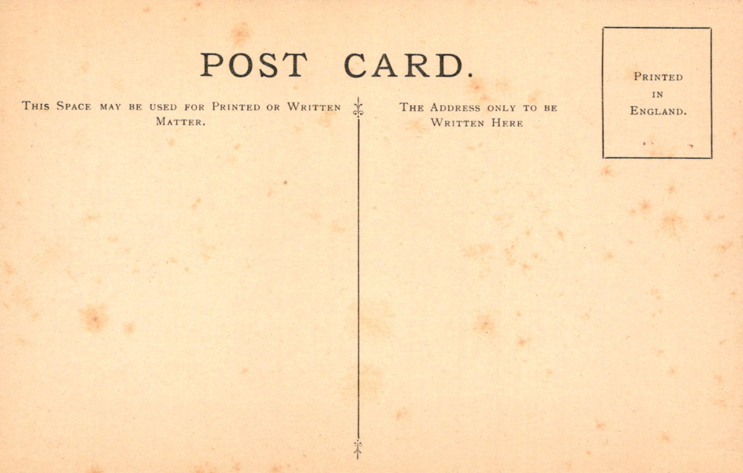 Vintage-style postcard with text and a vertical line on a beige background