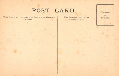 Vintage-style postcard with text and a vertical line on a beige background