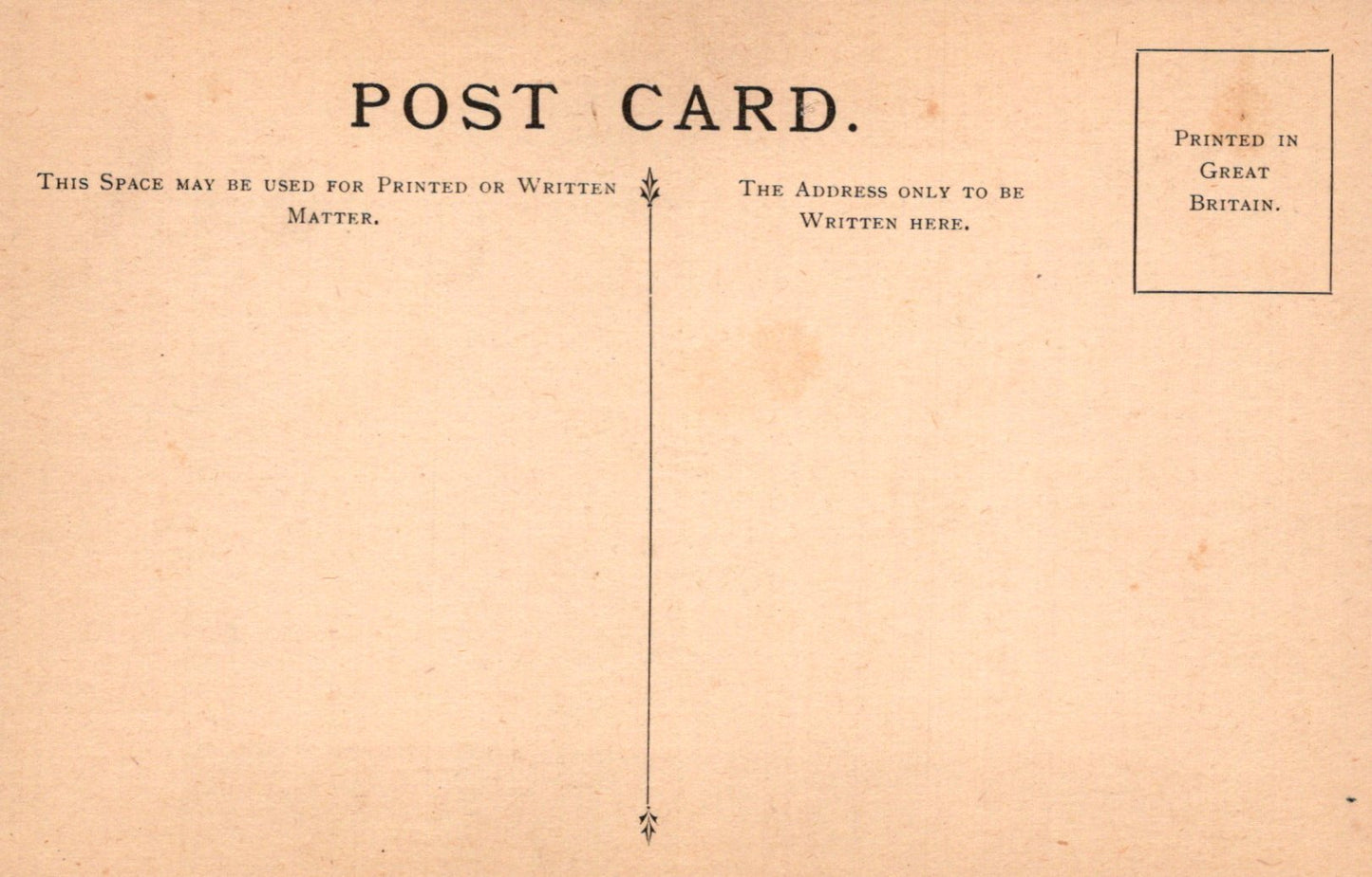 Vintage postcard with text and design elements on a beige background