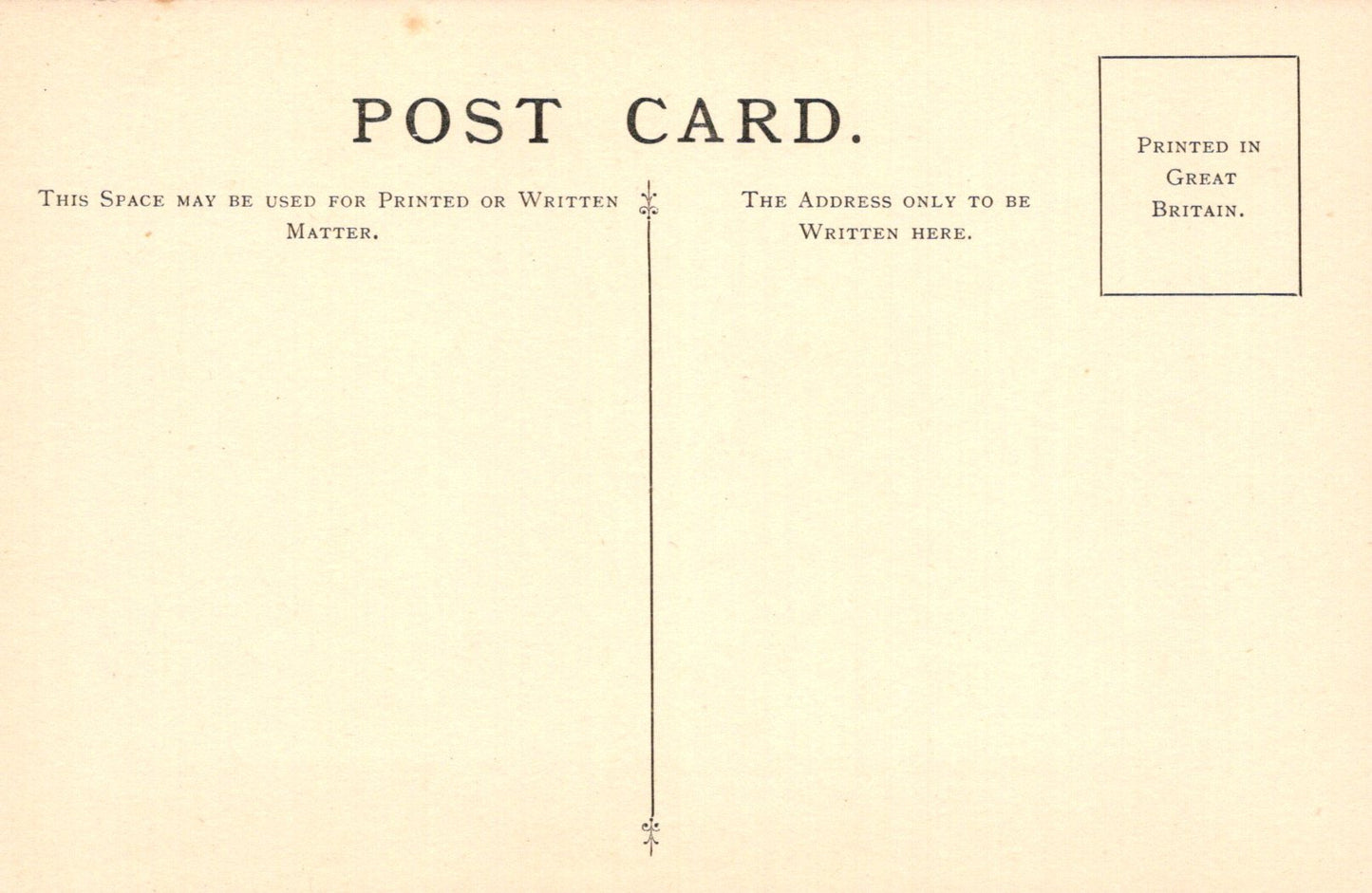 Vintage postcard with printed text on a beige background