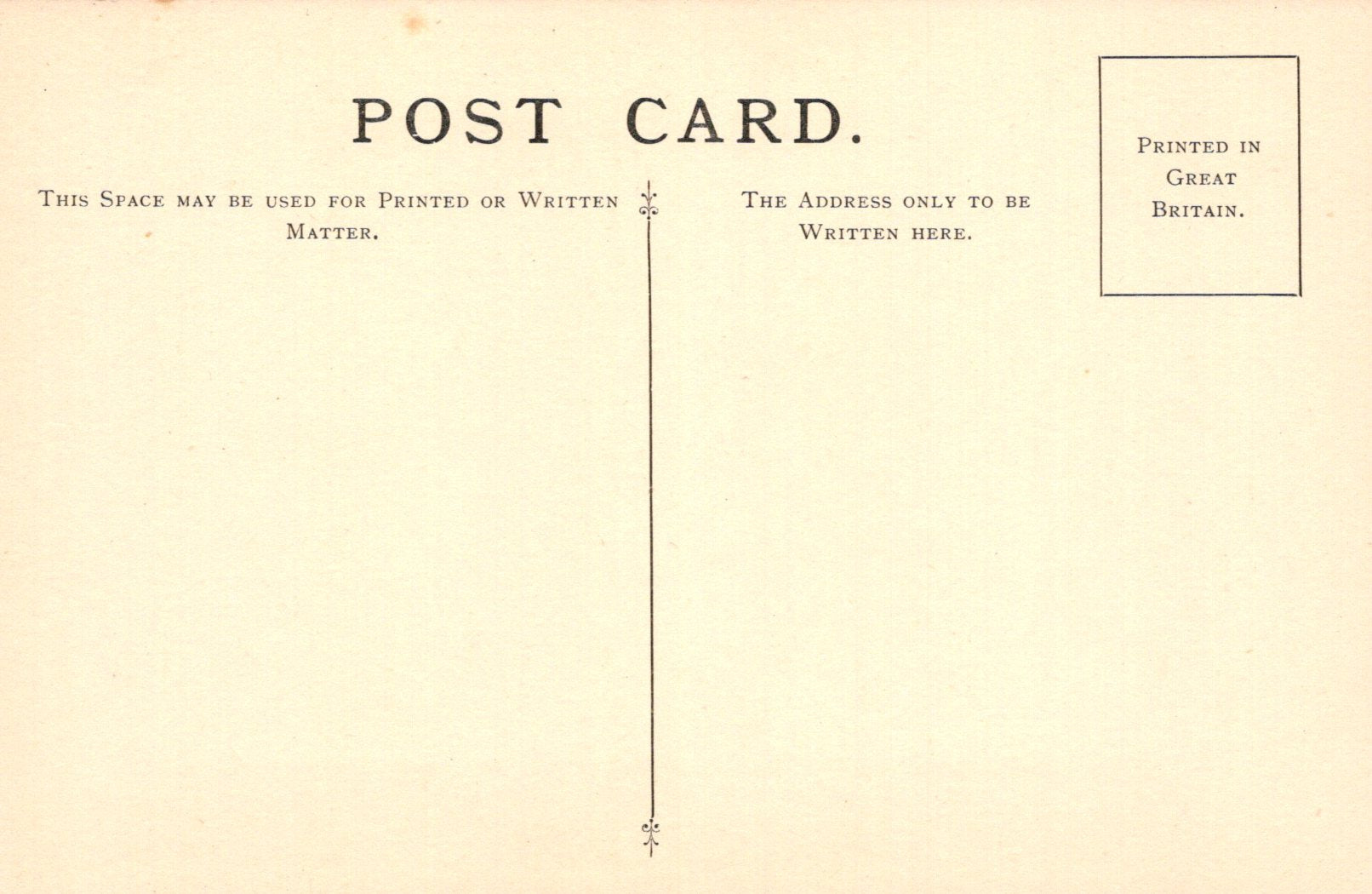 Vintage postcard with printed text on a beige background