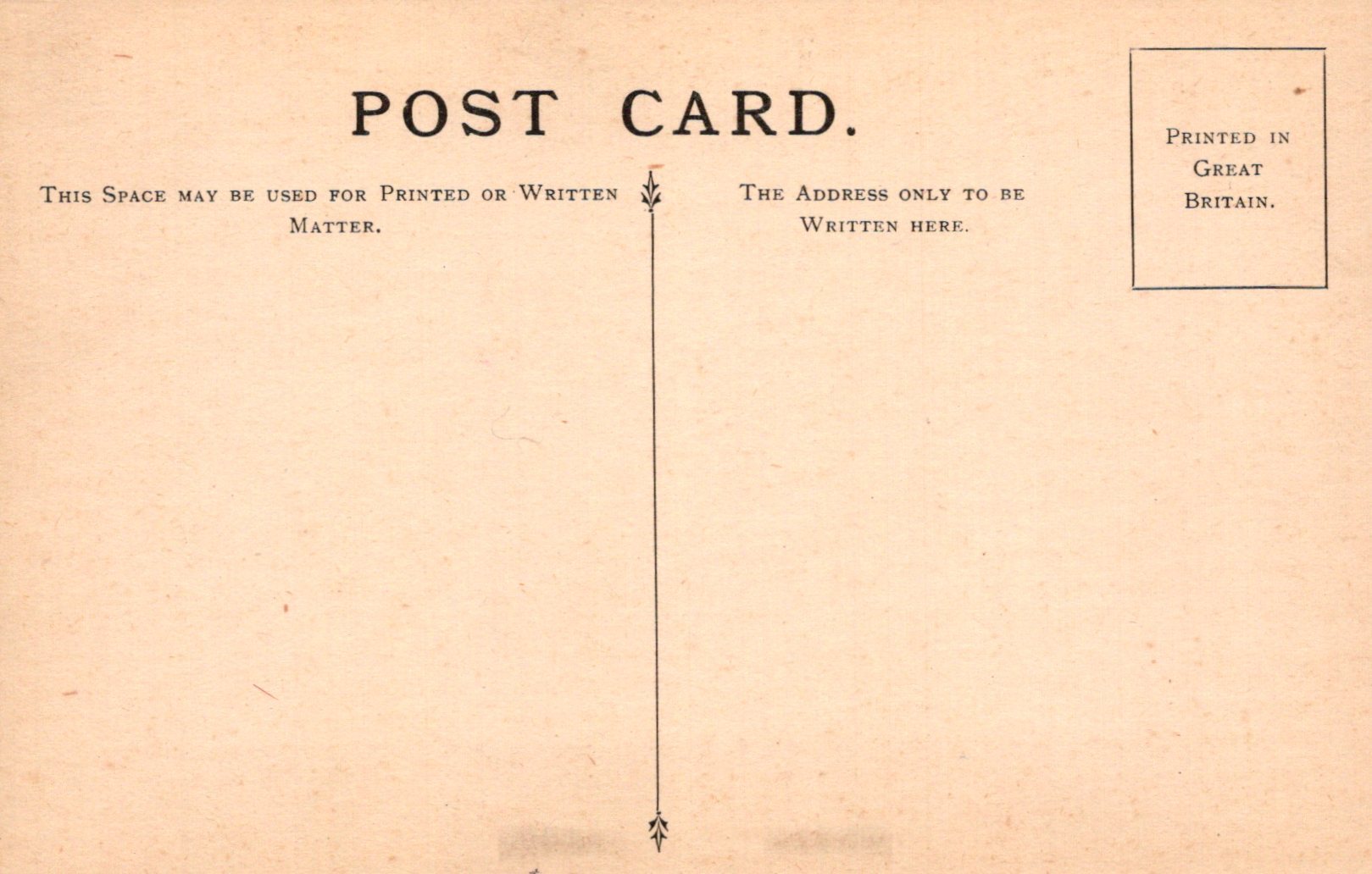 Vintage postcard with printed text and design elements on a beige background