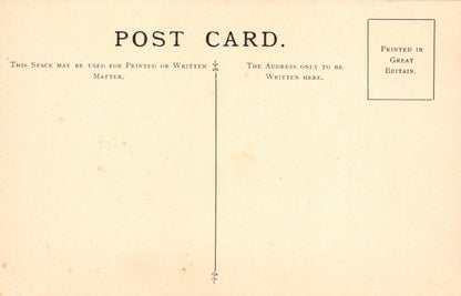 Vintage postcard with text and a line on a beige background