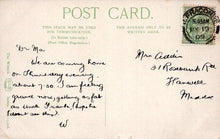 Load image into Gallery viewer, Vintage postcard with handwritten text and a stamp, featuring the word &#39;Postcard&#39; at the top.
