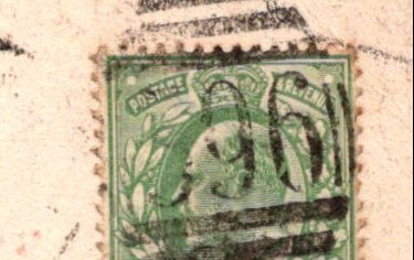 Vintage postcard with handwritten text and postage stamp, featuring the word 'Postcard' at the top.