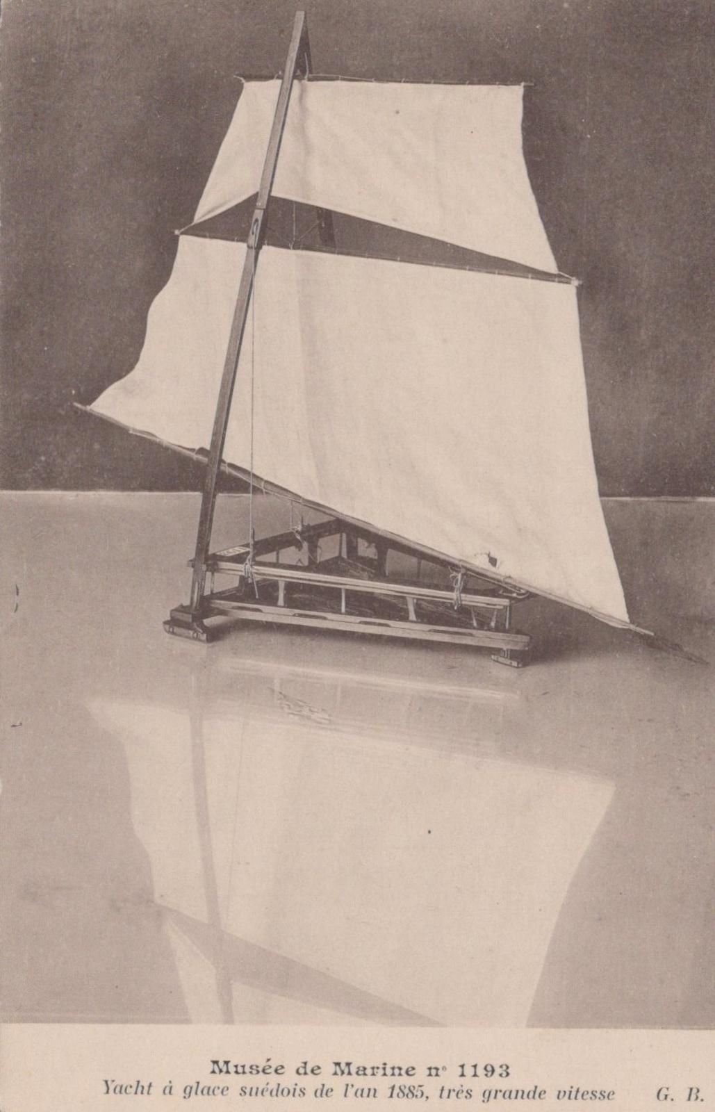 Museum Postcard - Musée de Marine 1193, Swedish Ice Yacht 1885 Model VT526