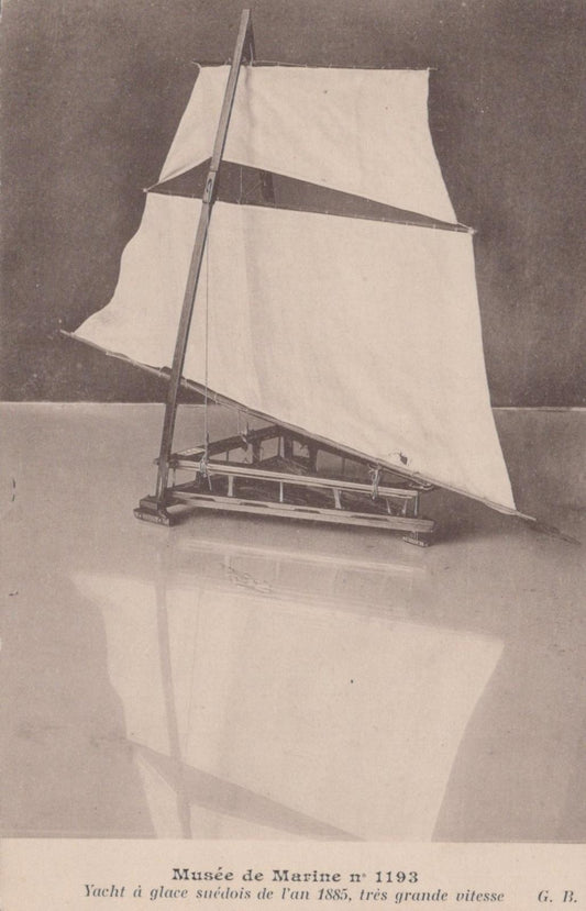 Museum Postcard - Musée de Marine 1193, Swedish Ice Yacht 1885 Model VT526